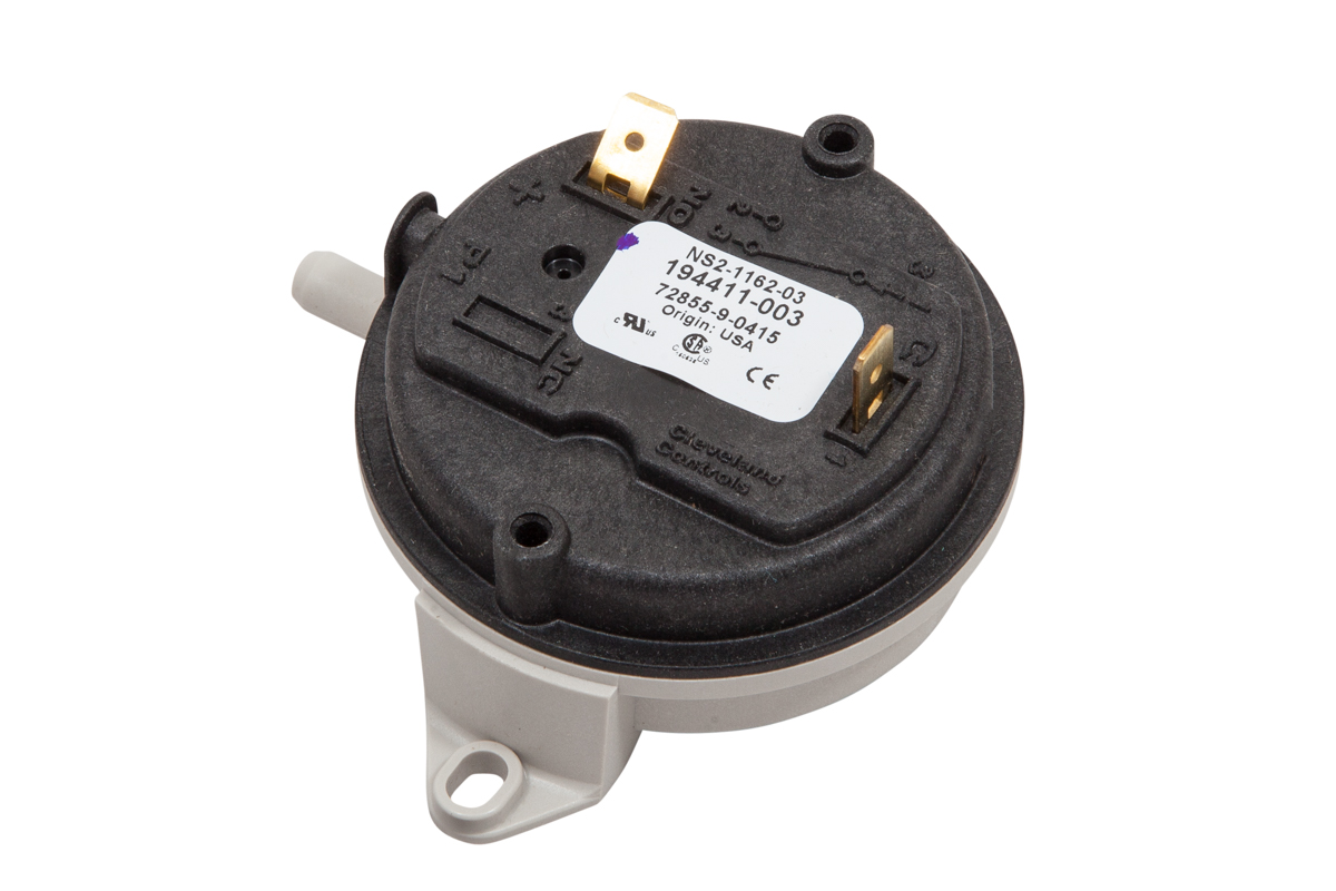 AO SMITH 100109951:K,SWITCH AIR PRESSURE,-2.40inchWC,NO- BLOWER PRV, (replaces 9004575215, 194411-003, 194411-3)