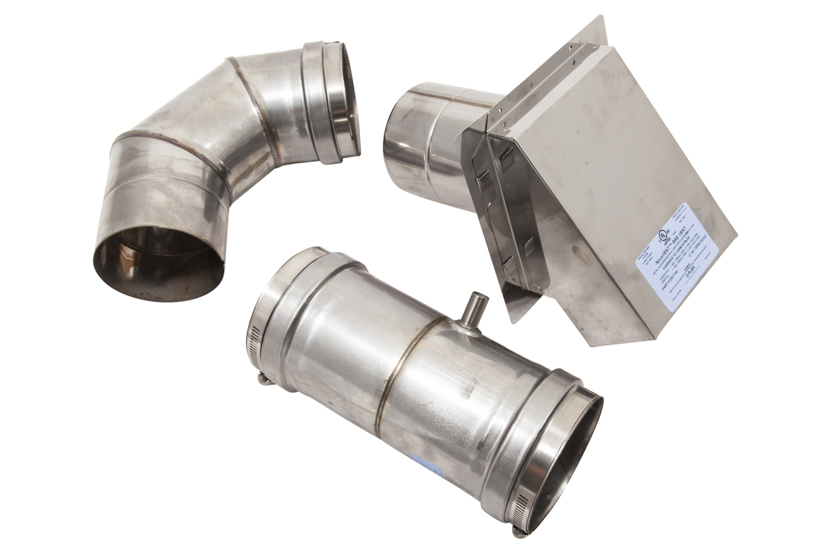 AO SMITH 100112776:K,4inch NON-COMB WALL TERM. W/COND. TRAP (replaces 9008490005)
